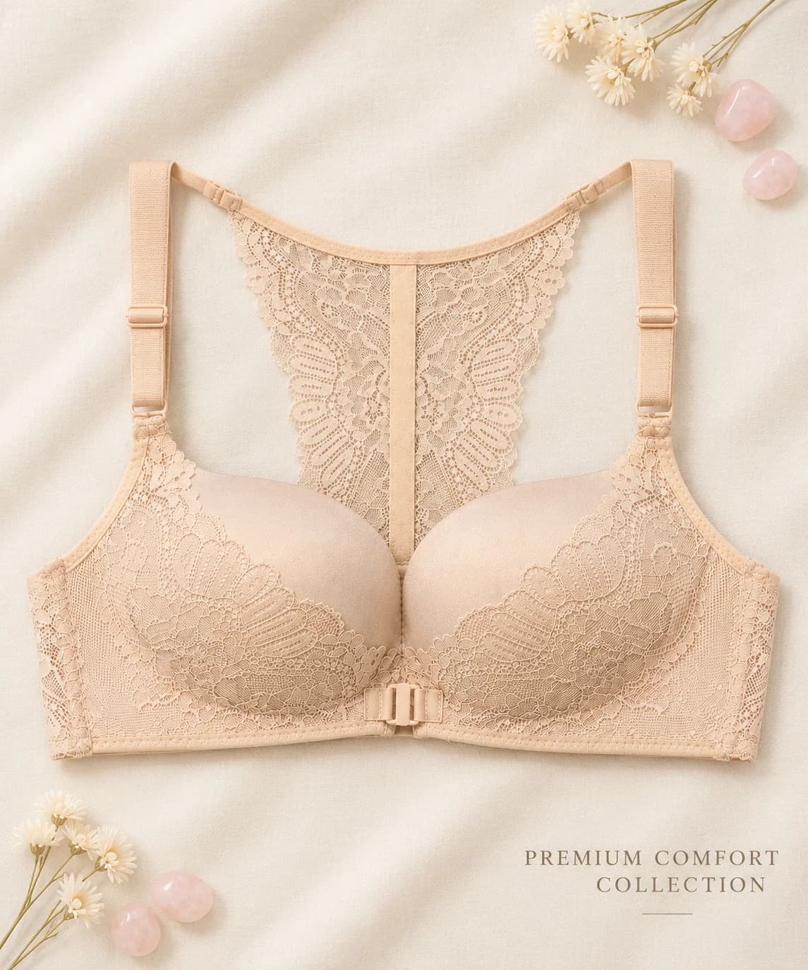 Angel Wings Front-Closure Bra